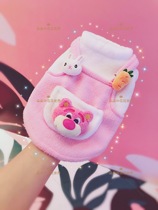 Pet cat and dog clothes Autumn and winter thickened and velvet warm jacket Yorkshire pony Teddy cartoon sweater home clothes