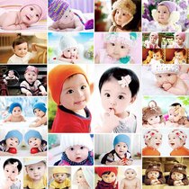 Baby small photo pictorial Cute male and female baby portrait pregnant women preparing for pregnancy and prenatal education pictures Baby poster big card