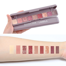 Nine-color eye shadow disk flash powder pearlescent ins Wind small plate portable cheap student pumpkin color girl Department earth color Department