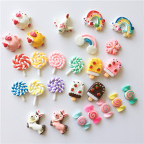 Summer new product childlike cute fresh cartoon three-dimensional lollipop ice cream candy rainbow refrigerator sticker magnetic buckle