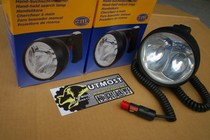 German Hella handheld dual-light searchlight outdoor light search light Hella plug cigarette lighter spotlight dual light