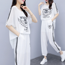European Station Ocean Gas Two sets of summer clothing 2022 new white Aging Temperament Womens Fashion Sports Casual Suit