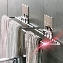 Bathroom childrens towel rack-free toilet waterproof towel rack wall-mounted towel bar household