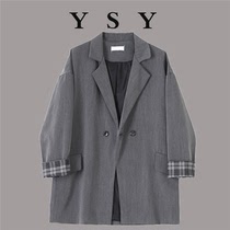 Large-yard womens clothing Han edition loose and thin suit spring dress new design air-sensitive age-reduced fat sister coat