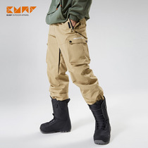 (2021 New) BUMP Iconic tooling ski pants single double board mens loose card waterproof and wear-resistant