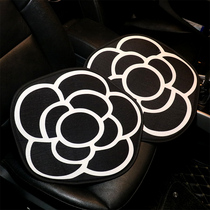 Fashion car cushions Mountain tea Flower Summer cool cushion car cotton linen breathable four-season universal seat cushion Three sets of women