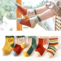 Childrens disposable socks spring and summer tube socks Pure cotton leave-in baby travel boys and girls middle and large children stockings