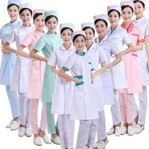Nurse clothes beauty salon beautician embroidery pharmacy doctor clothes for men and women Summer short sleeve white coat long sleeve work clothes