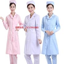 Nightingale nurses clothing short sleeve long sleeve winter and summer clothing white powder blue white coat beautician work clothes
