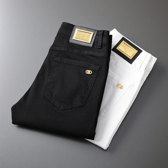 High-quality summer embroidered white jeans men's European summer thin slim feet trousers stretch casual trousers
High-quality summer embroidered white jeans men's European summer thin slim feet trousers stretch casual trousers