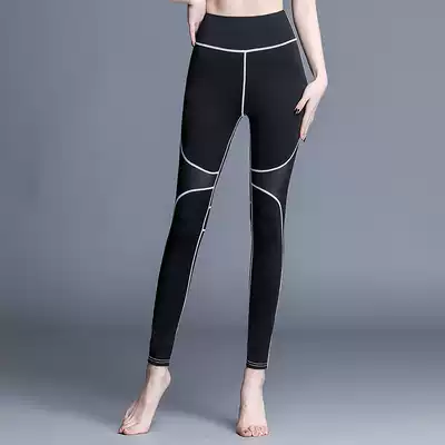 Yoga clothes women wear yoga pants high-play fitness pants high waist running sports trousers quick-dry foot inside pants women