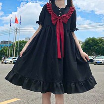 Fat mm loli skirt women cover belly summer princess fairy dress cute Japanese women's new academic style daily