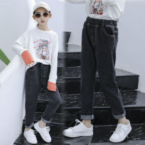 11 Girl Pants CUHK Boy Casual Jeans 7 Spring Autumn Clothing 2020 New 15 Year Old Girl Loose Old Daddy Pants 9