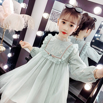 Childrens dress dress Womens dress Girls dress net yarn 2021 Spring new CUHK Girl girl Princess Grace Skirt Foreign Air Tide