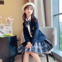 7 Girl Suit Suit Spring Autumn New 13 Year Old Girl College Wind Three Sets 8 Elementary School Students Jk Uniform Skirt 11