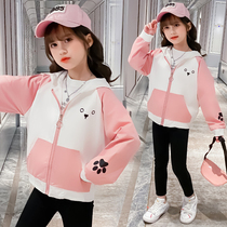 Girl Jacket 2021 New Spring Dress Jacket Spring Autumn Season 8 Year Old Girl Han Edition Baseball Suit 5 Baby Net Red Blouse