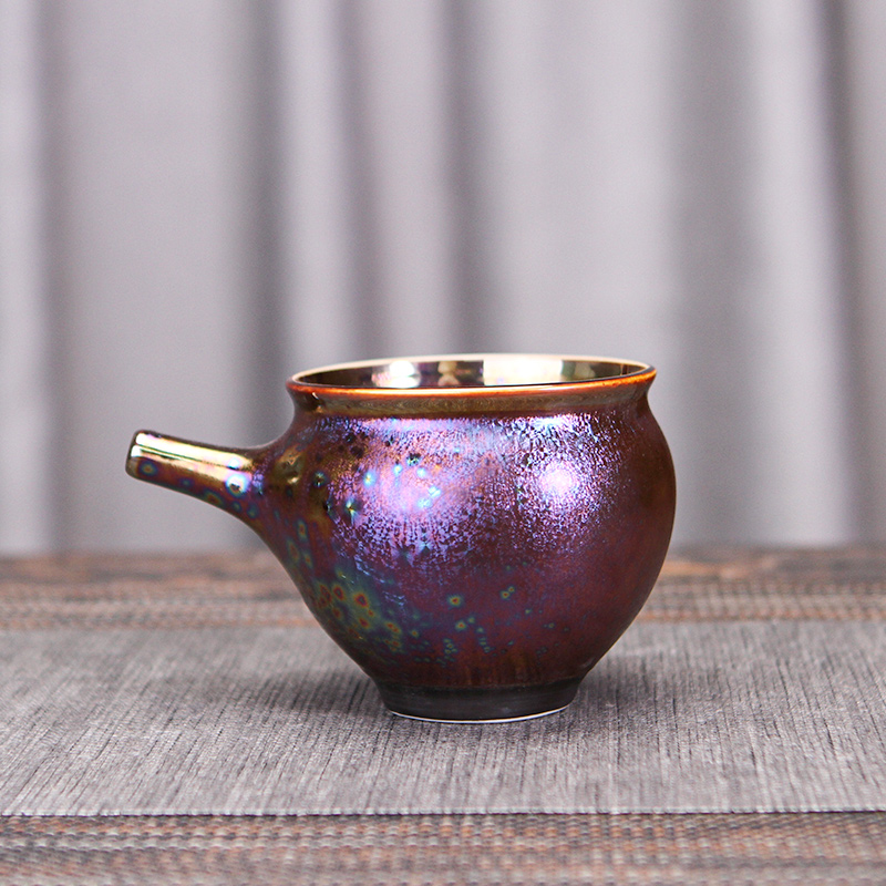 TaoMingTang colorful peacocks glaze built lamp that kung fu tea set home a whole set of red glaze ceramic teapot teacup