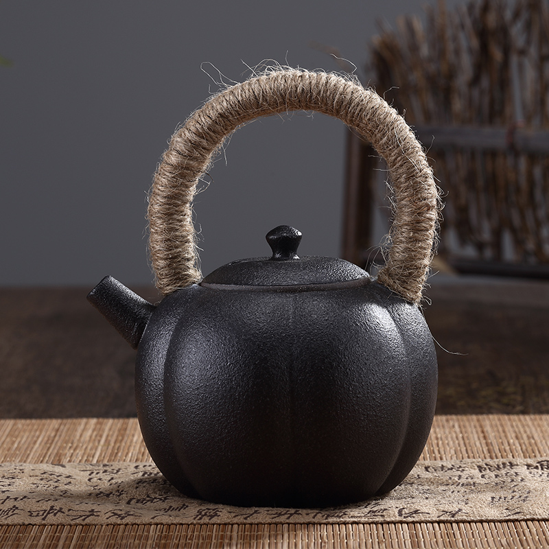 TaoMingTang pumpkin small clay POTS ceramic household coarse pottery teapot contracted kung fu tea accessories girder single pot of restoring ancient ways