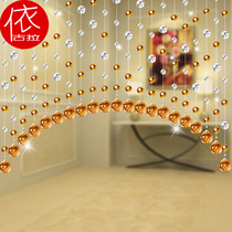 Igula arched crystal curtain Crystal bead curtain Bedroom door curtain finished new living room partition entrance arc 025