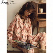 Size pajamas women 200 pounds fat mm spring and autumn cotton 2022 new summer thin two-piece set of home clothes