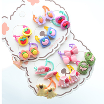 Summer children hair ring baby leather gluten cute cartoon little girl Zhair head rope princess head flower girl haircut