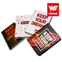 WE team 2019 notebook thickened literary diary 64K portable horizontal grid hardcover genuine peripheral