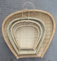 Bamboo Weaving Basket Bamboo Products Naughty Rice Washing Vegetable Drain Water Drying Containing Bamboo Basket Fire Pot Shop Hotel Home Bamboo Dustpan