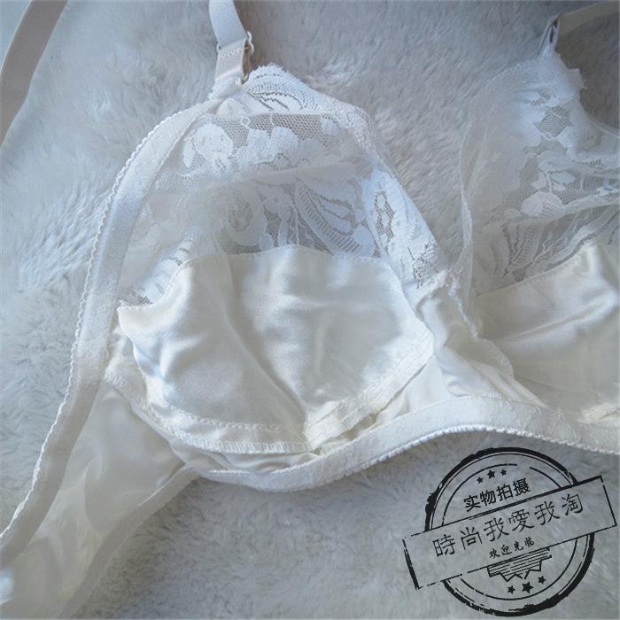 真丝文胸无钢圈 薄款桑蚕丝中老年妈夏秋日超薄超轻款单层胸乳罩b
