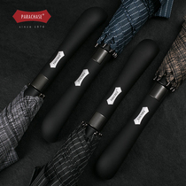 Long handle umbrella Female literary straight handle rod vintage windproof forest system plus double rainstorm special automatic male umbrella