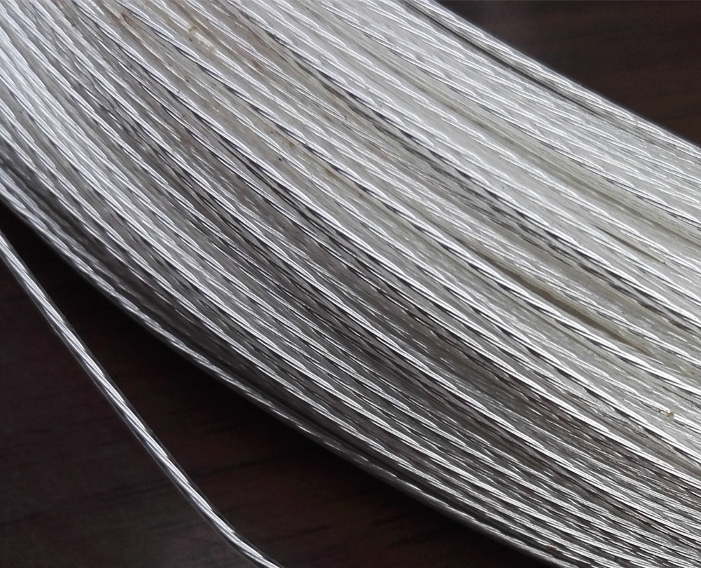 美国进口透明特氟龙镀银线耳机升级线材机内连接线外径0.78mm