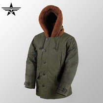 B11parka Army Green US Army Cotton Coat Mid-length Coat Men's Hooded Thick Replica