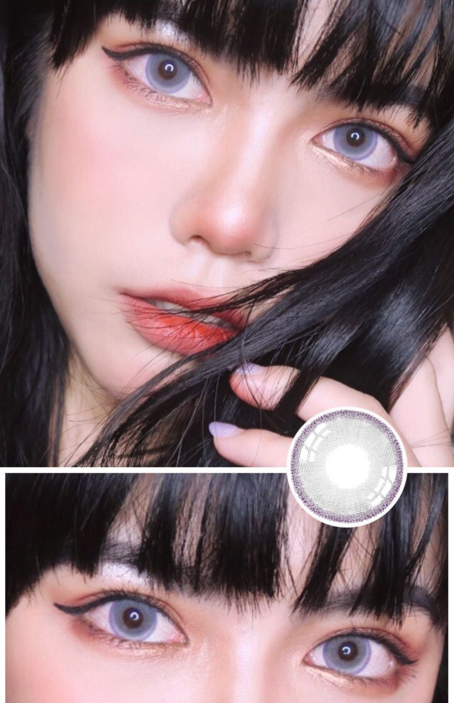 缇娜美瞳年抛女大小直径正品大牌虹膜绿混血半年抛日抛隐形眼镜tn_vip