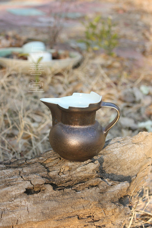 玄远景德镇古品金属釉僧帽公杯手工制陶瓷公道杯窑变匀杯