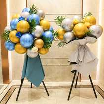 Company mall supermarket new store opening balloon flower stand flower stand flower frame store celebration activity creative flower basket decoration scene layout