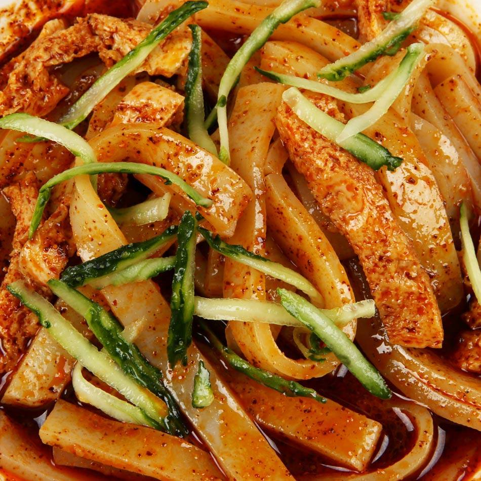 5份装包邮顺丰空运甘肃兰州特产小吃凉皮方便食用的高担水洗酿皮