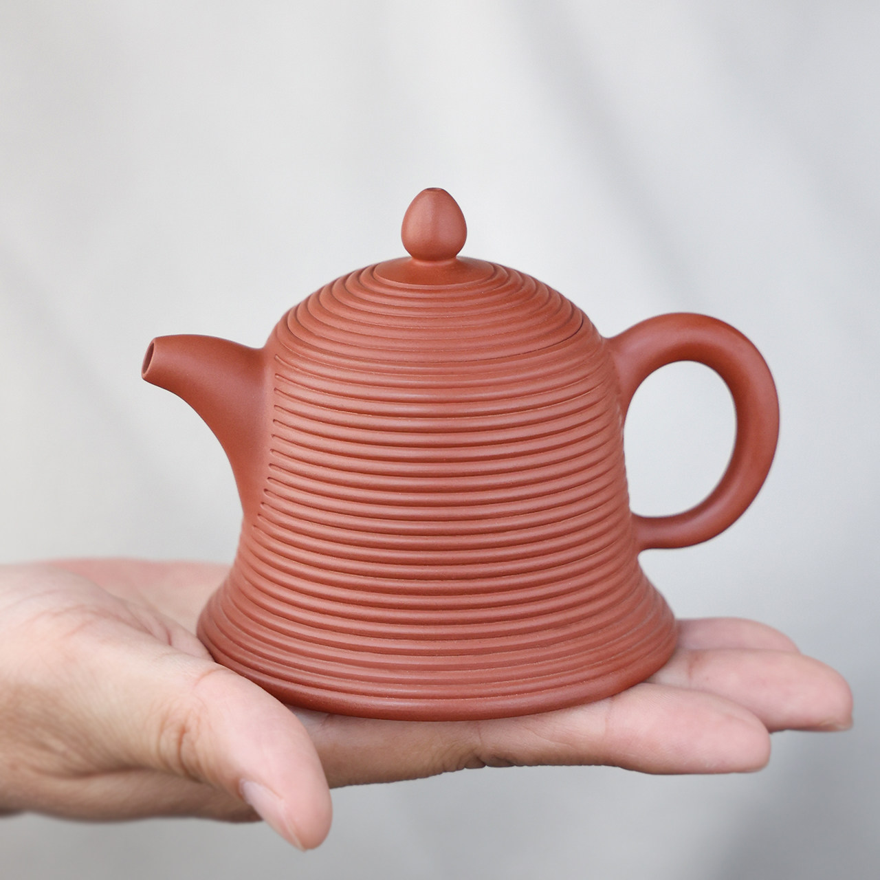 邱桂林手工紫砂壺潮州工夫茶全手朱泥壺中式復古水平壺