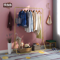 Indoor hanger Floor bedroom single pole drying rack simple coat rack shoe bag shelf home balcony hanger