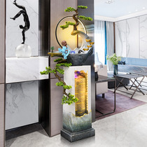 Chinese modern flowing water ornaments indoor living room porch office Villa Zhaocai stone rockery humidification water landscape