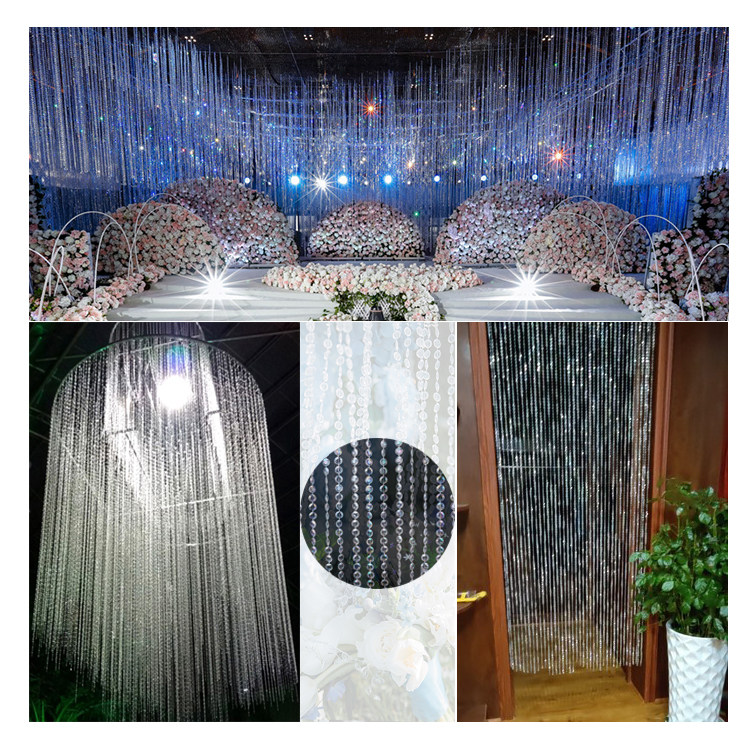 亚克力线帘婚庆水晶珠帘珠链婚礼路引珠串舞台吊顶现场景装饰挂帘