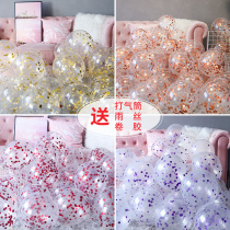 Transparent sequin balloon net red wedding room decoration Gold Silver womens room bedroom birthday wedding supplies