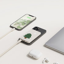 Xiaomi Handicraft ecological chain Suley W9 wireless magnetic absorption mobile power charging treasure for Apple mobile phone backed battery