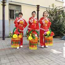 Dance flower basket Yangko flower basket flower pick stage opera drama performance performance pick flower basket flower pick flower basket props