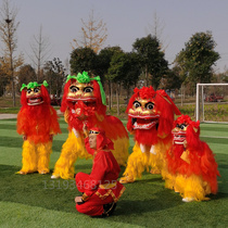 Lion dance props lion dance lion wake up supplies a complete set of northern lion double lion dance lion adult smiling face north dragon dance