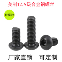 American Inc round head alloy steel screw round Cup hexagon socket screw bolt machine screw 2#4#6#8#