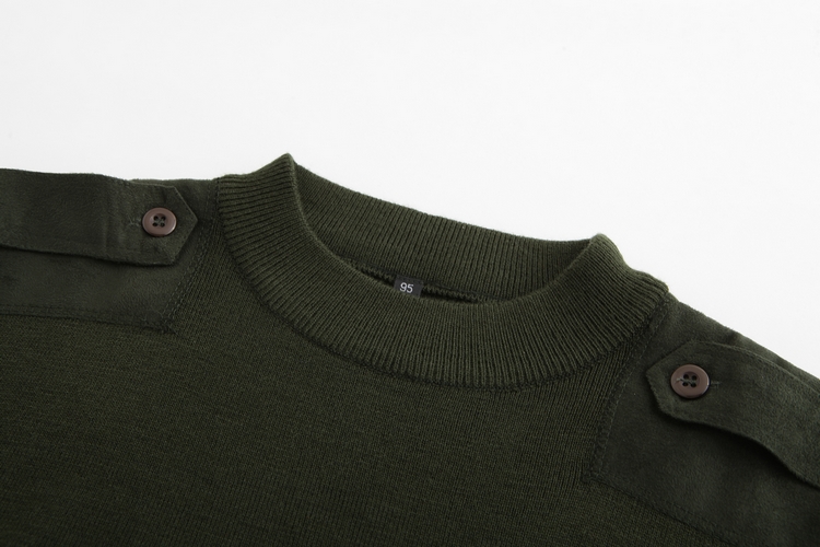 07式毛衣配发正品军官男士立领通用纯棉线衣保暖绒衣橄榄绿v领_7折