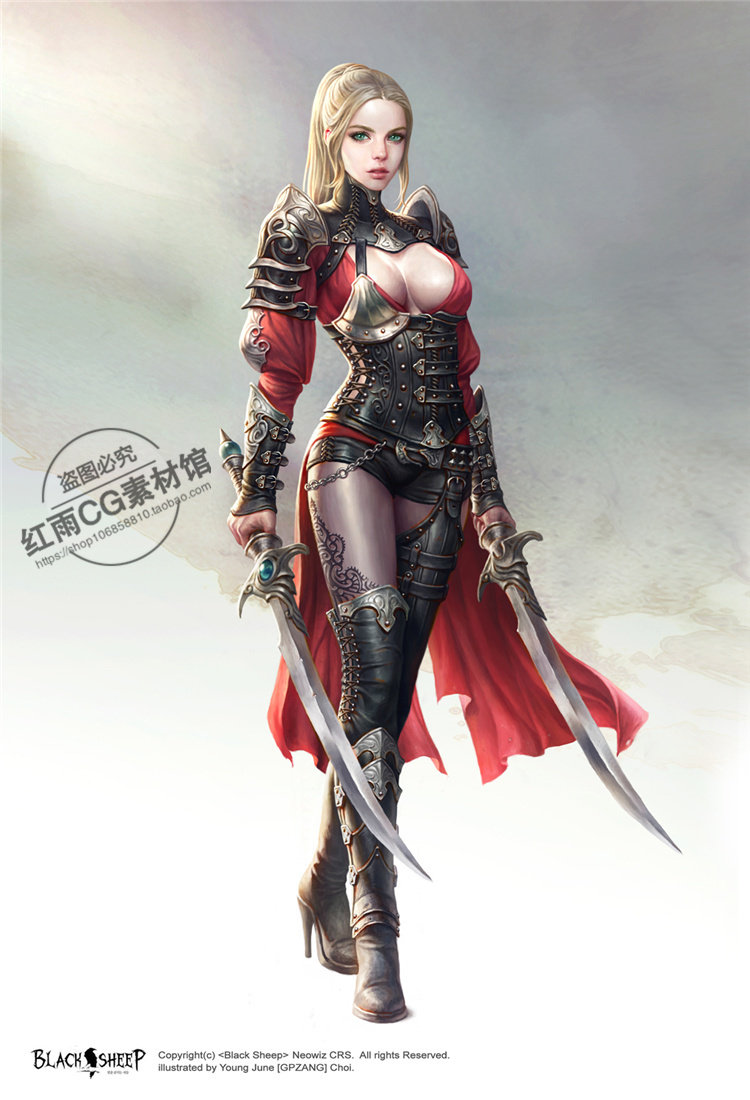 战士设定原画素材游戏人物cg美术设计学习参考图片高清插画资料