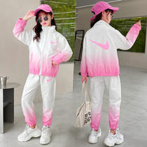 Children's Basketball Suit Summer Training Sportswear Spring and Autumn Dress Girls Pupil Jersey Girls Two-Piece Tide