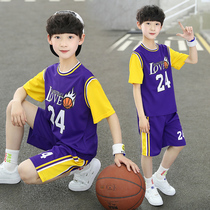 Boys' Basketball Suit Suit for Children's 2021 Summer New Children's Short Sleeve Sports Jersey Primary School Training Suit