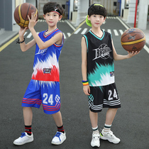 Quick Drying Basketball Suit Children's Suit Boys Suit Children's Sleeveless Jersey Vest Two-Piece Sports Training Suit