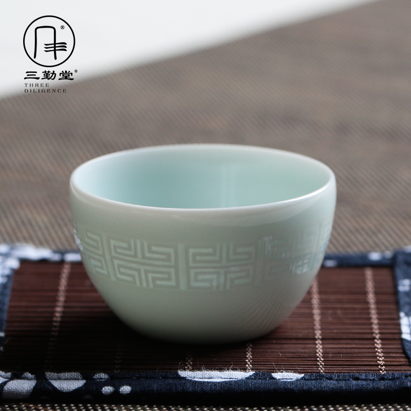 Three frequently hall sample tea cup of jingdezhen ceramic cups kung fu tea masters cup SQT000638 personal single CPU